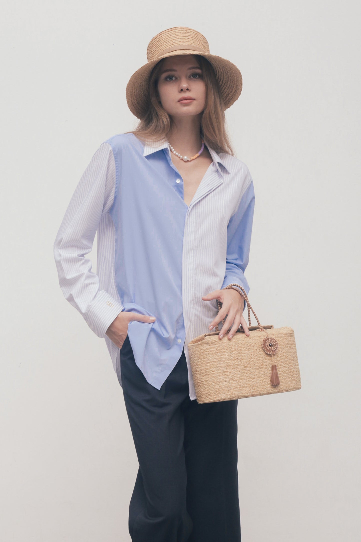 Túi raffia Berlodge Classic