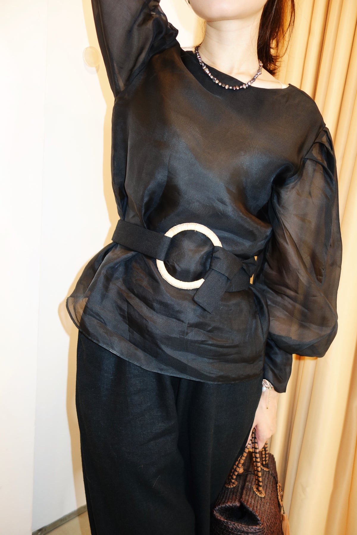 Ceinture en coton Maryam avec boucle de raffie