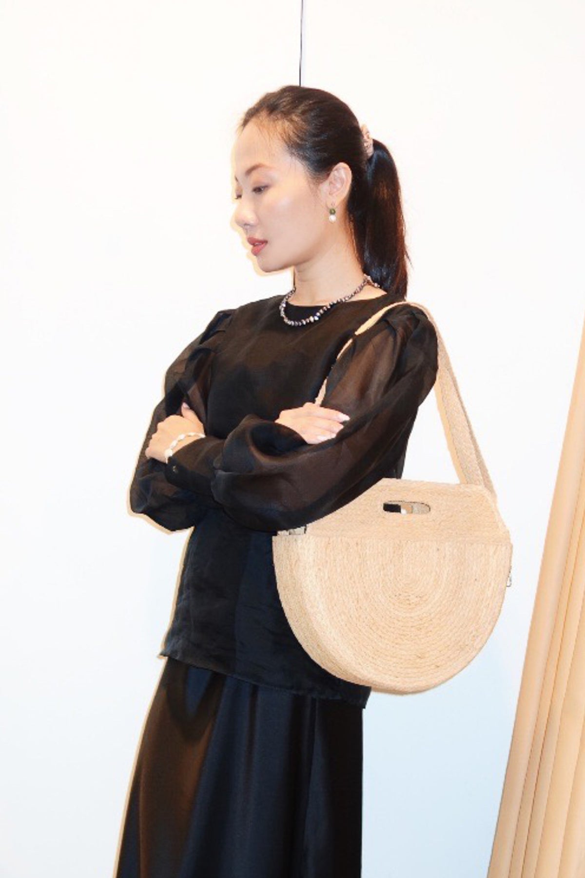 Túi raffia Marjolie
