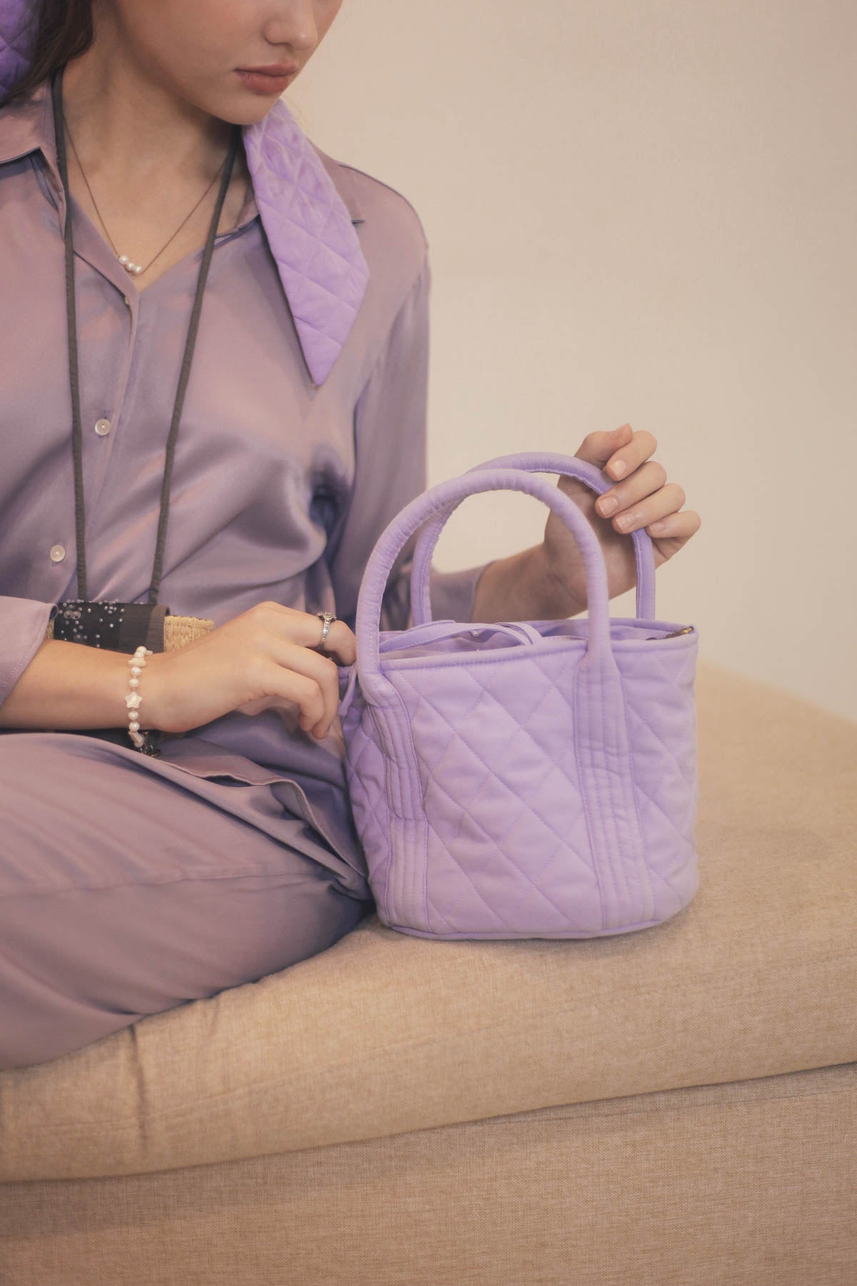 Sac en soie de cabas à seau