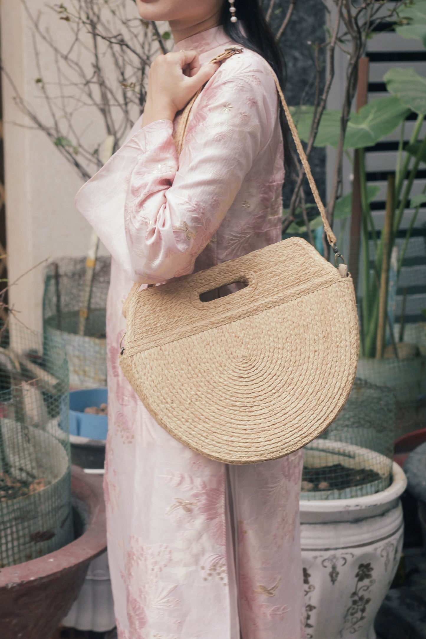 Túi raffia Marjolie