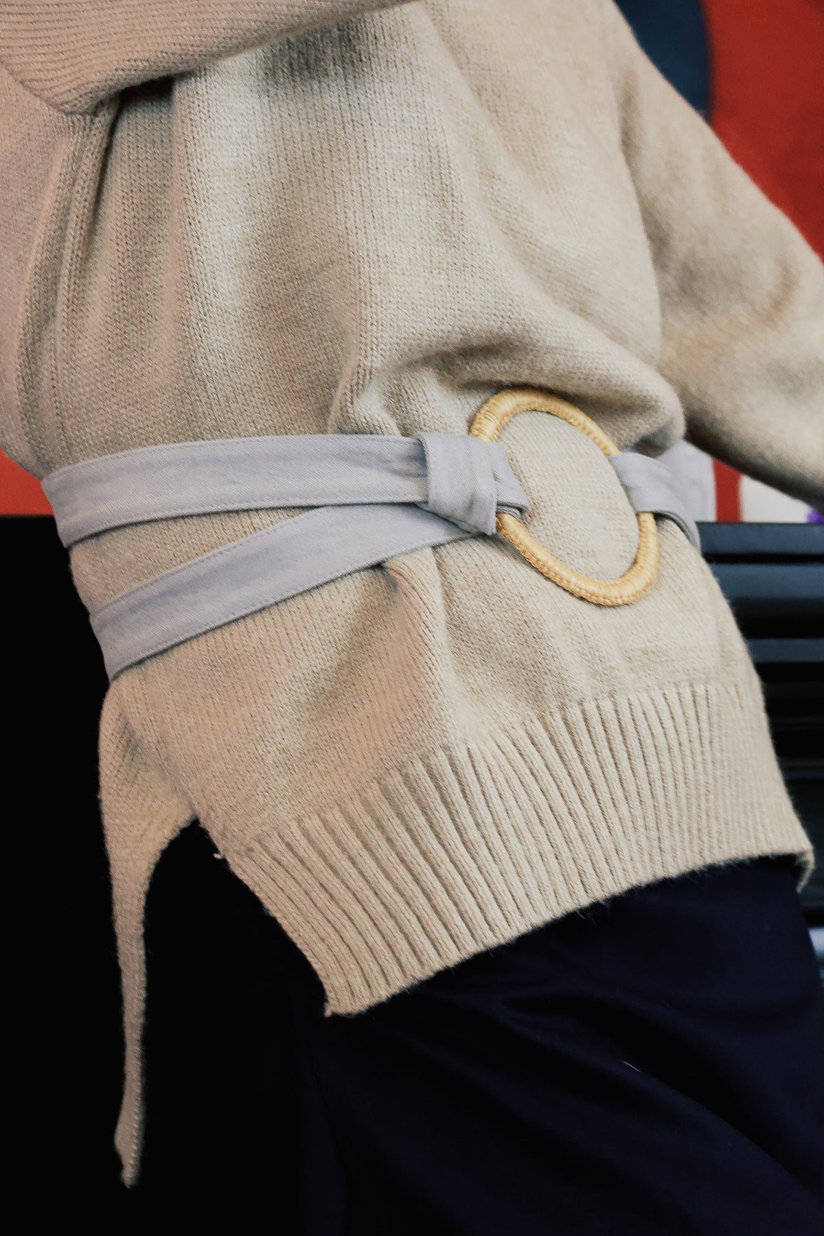 Ceinture en coton Maryam avec boucle de raffie