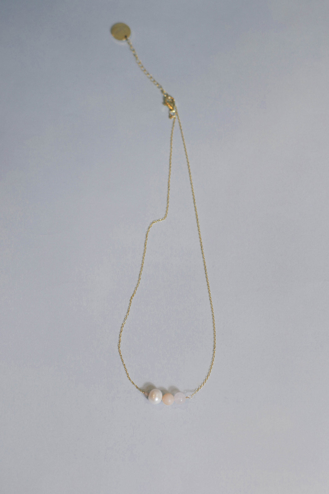 Morgan necklace from morganite and pearl
