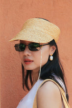 Load image into Gallery viewer, Natural raffia Socco cap with rings