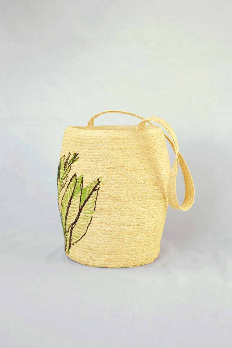 Pattern embroidered by hand from the real image of the tree downturn the Mekong.