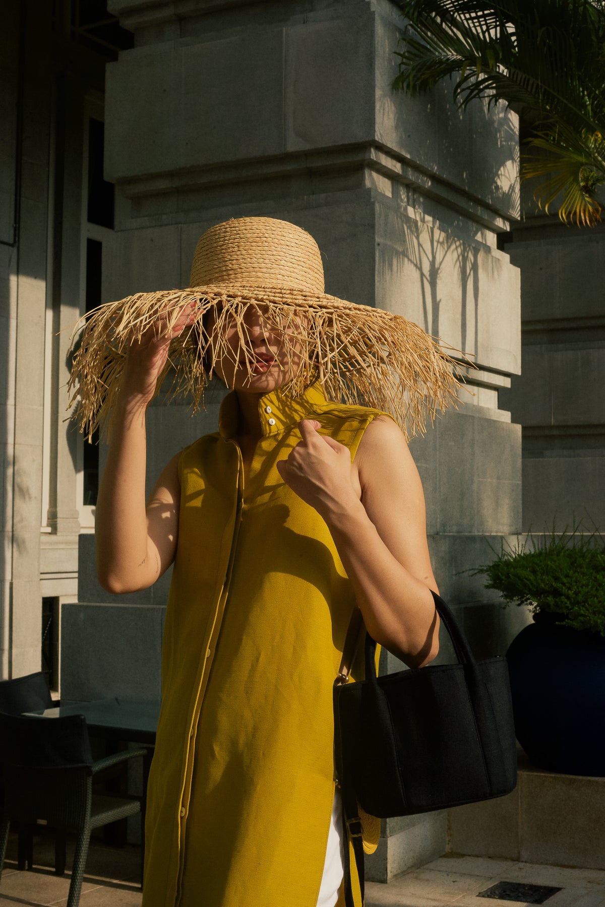 Nón Soleil từ sợi cói raffia thủ công