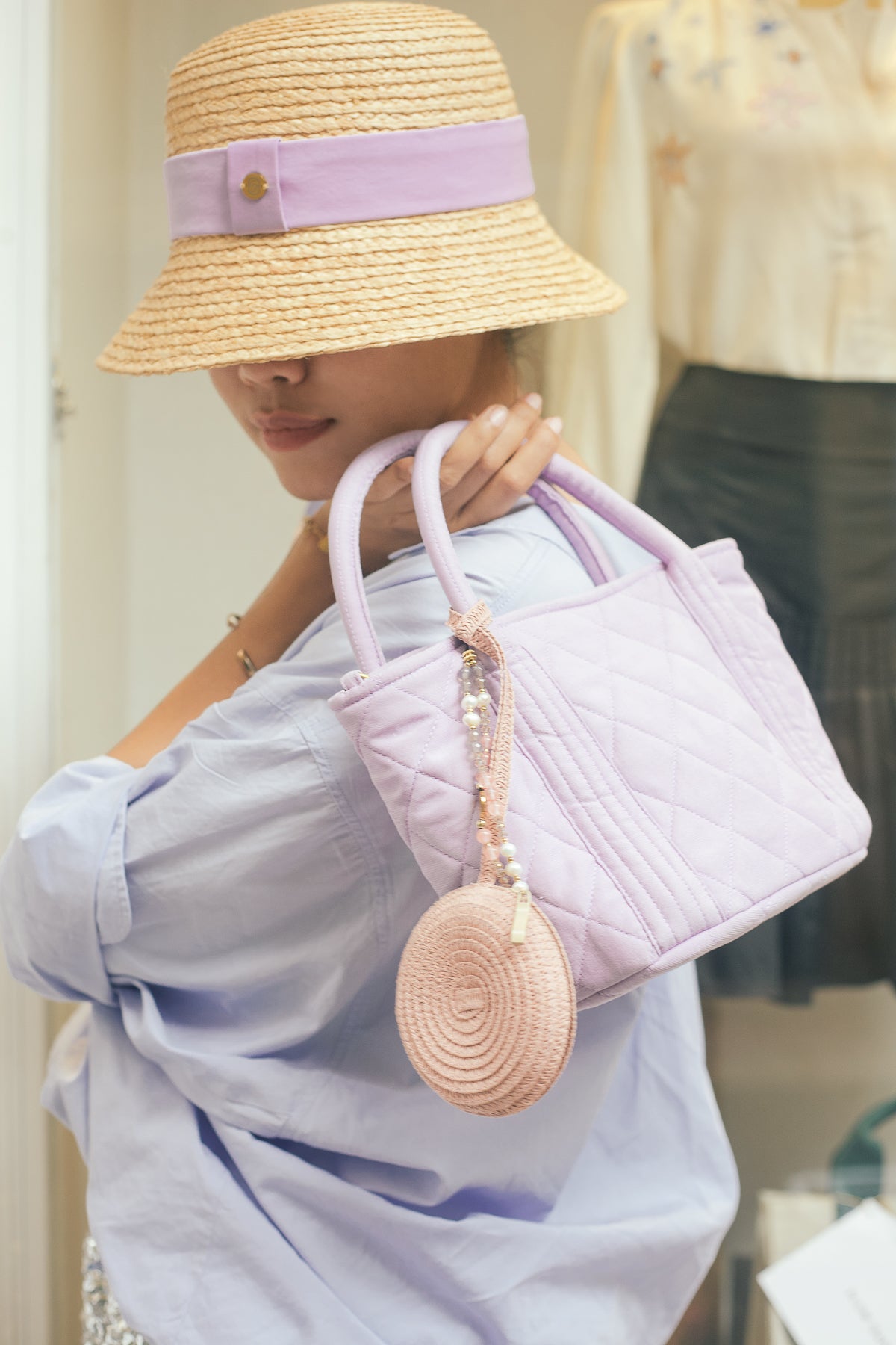 Nón chuông raffia Lucienne