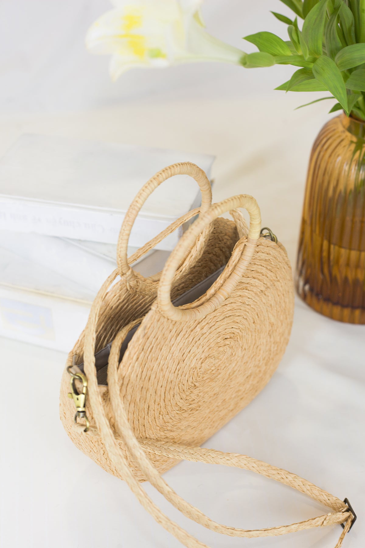 Tam bag - Leinné raffia bag