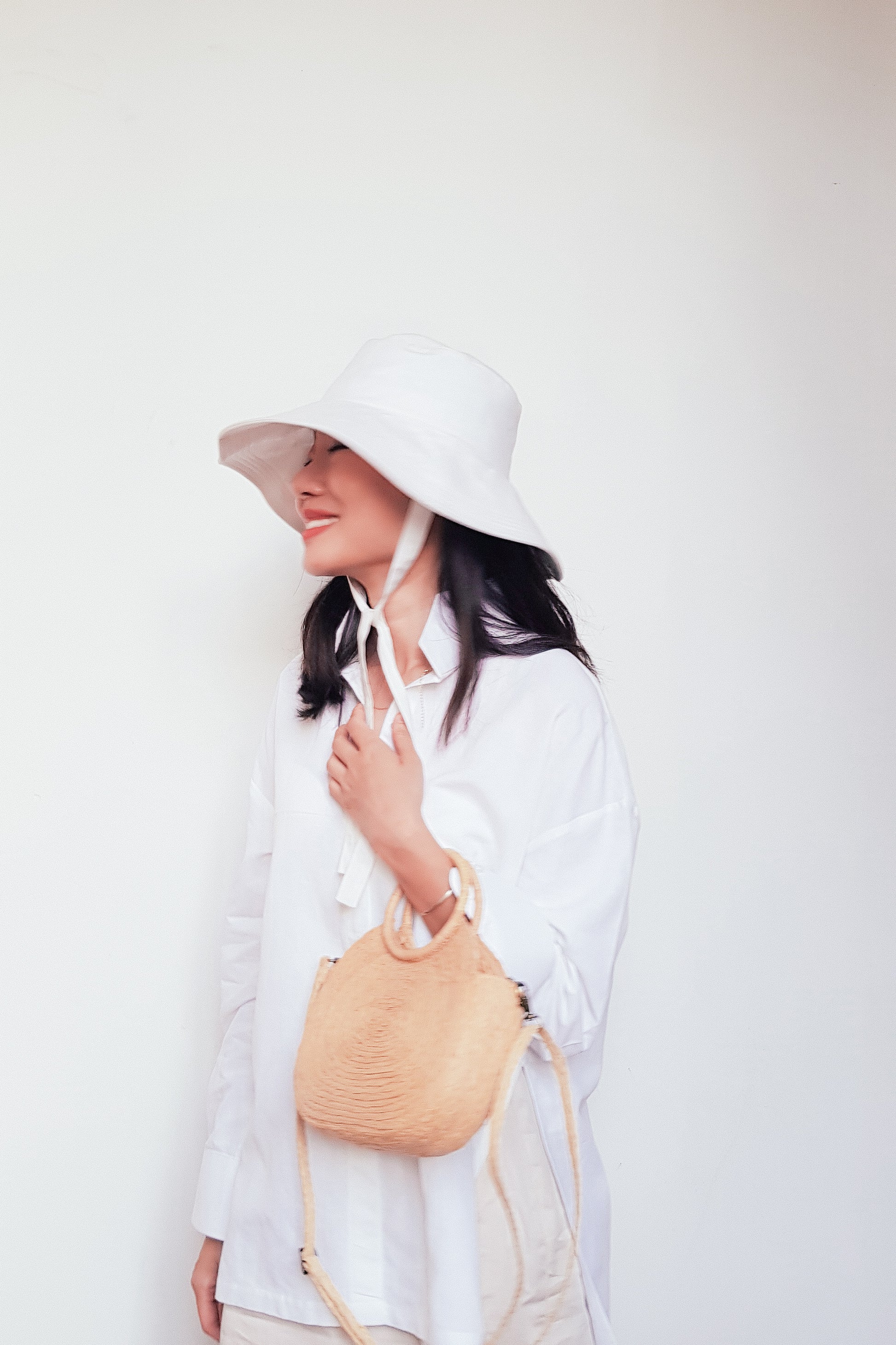 Tam bag - Leinné raffia bag