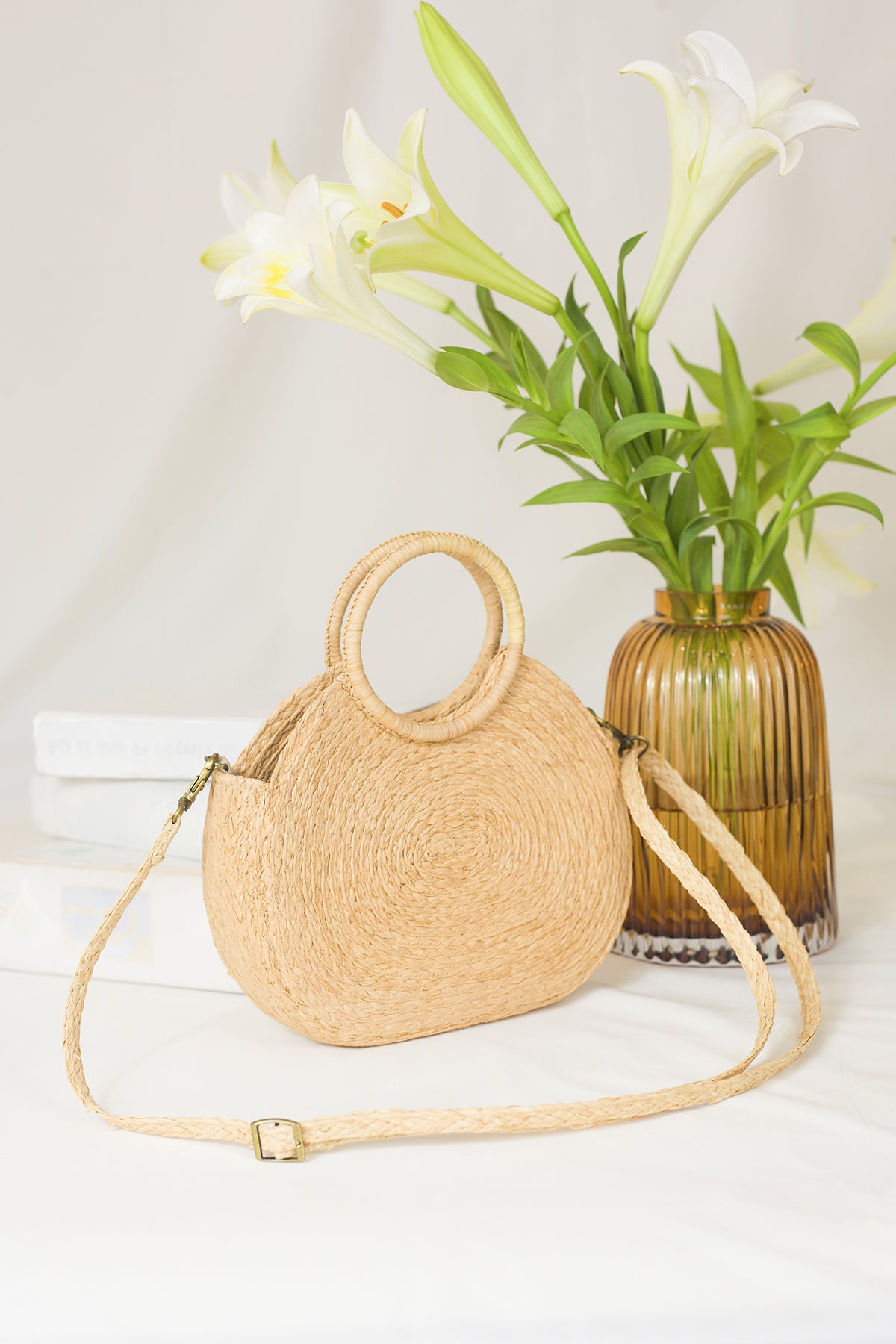 Tam bag - Leinné raffia bag