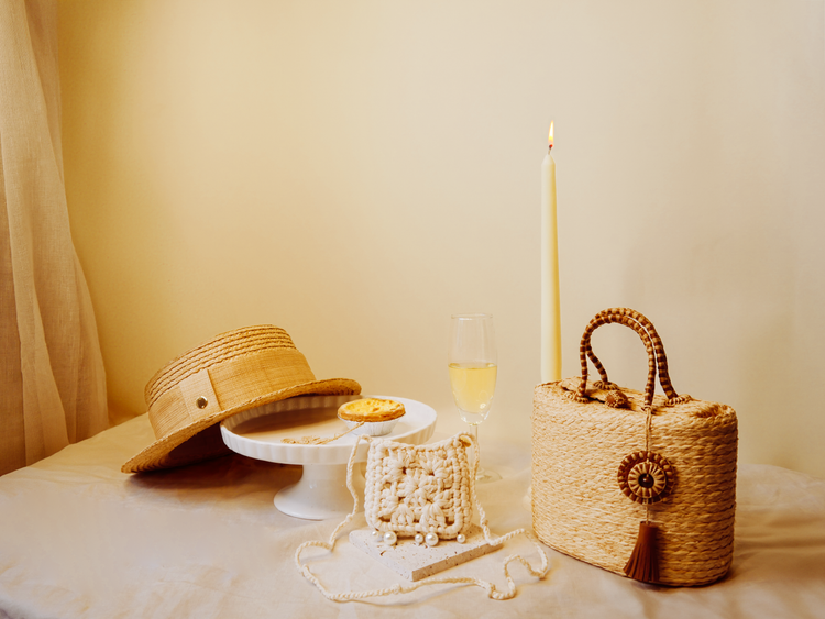 Leinné Cosmica raffia bag