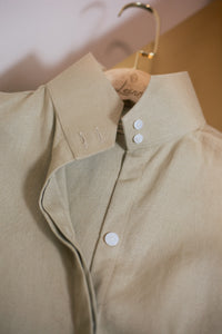 Aelia long sleeve linen shirt dress