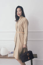 Load image into Gallery viewer, Aelia long sleeve linen shirt dress