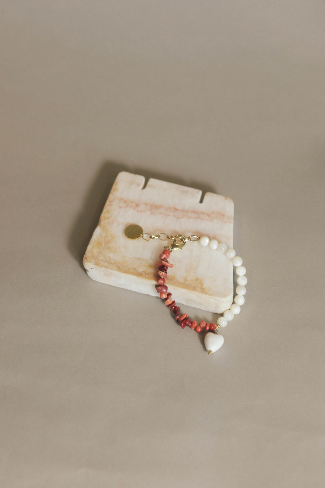 Alice coral and mother of pearl bracelet