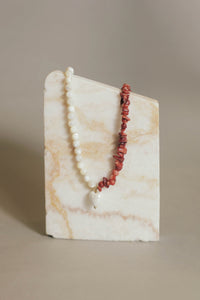Alice coral and mother of pearl necklace