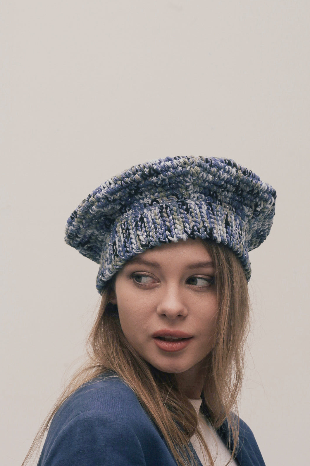 Nón beret len đan thủ công Amelia