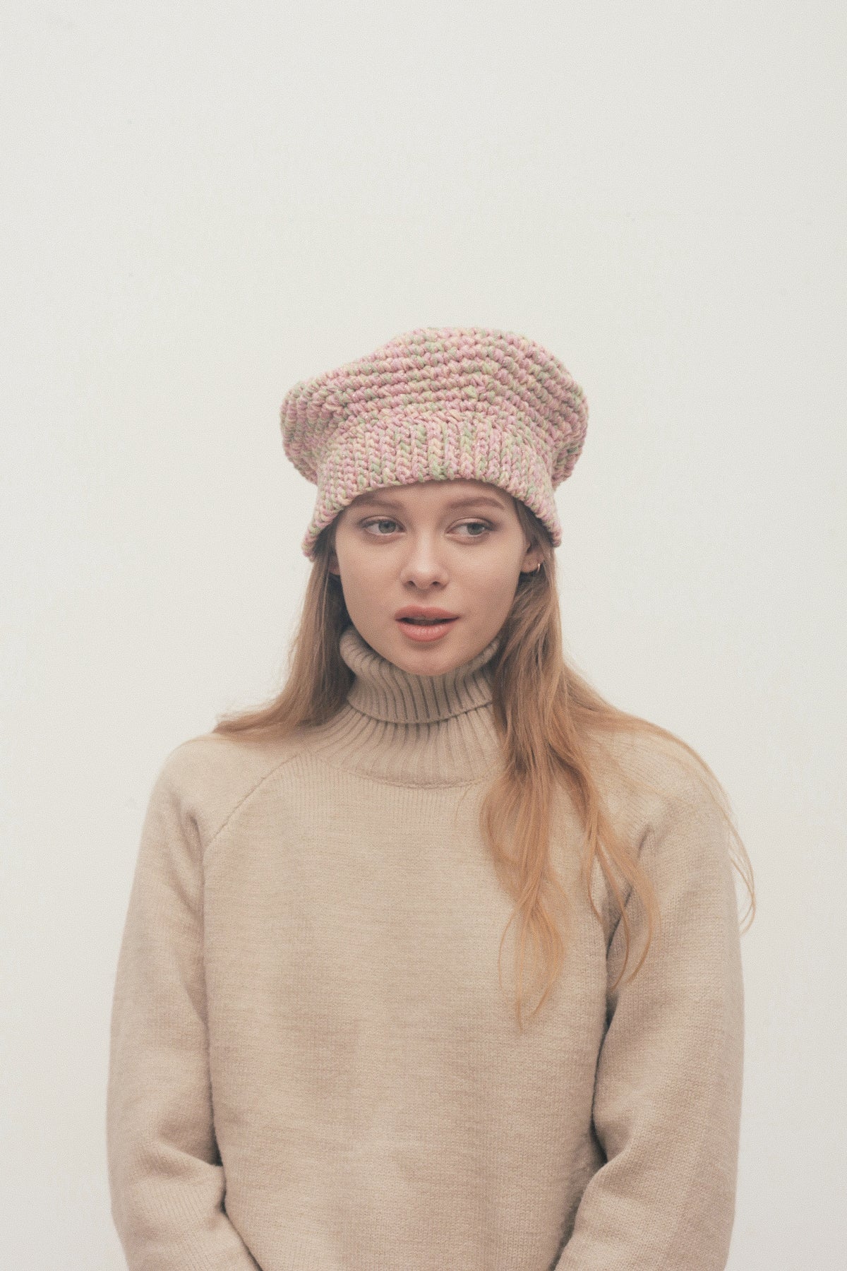 Amelia handwoven wool beret