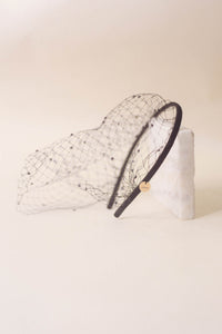 Anna birdcage veil headband