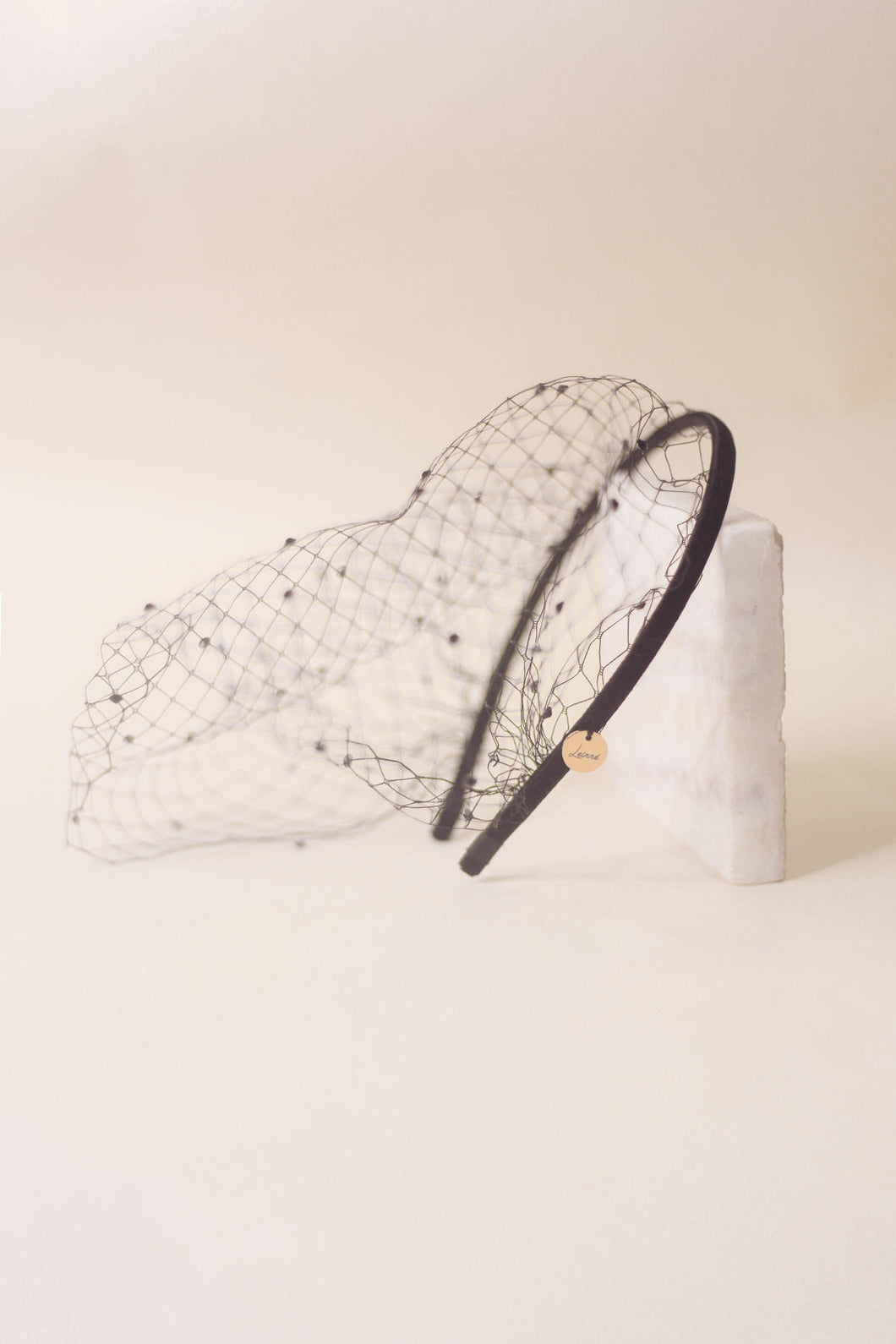 Anna birdcage veil headband