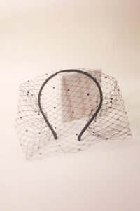 Anna birdcage veil headband