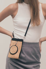 Load image into Gallery viewer, Lola raffia crossbody bag with keychain
