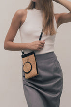 Load image into Gallery viewer, Lola raffia crossbody bag with keychain