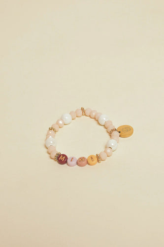 Candy crystal and ceramic personalized bracelet