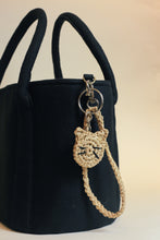 Load image into Gallery viewer, Handwoven raffia cat charm