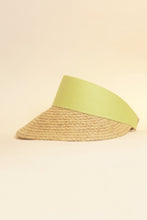 Load image into Gallery viewer, Cresco Visor raffia hat