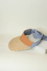 Diana raffia hat plain visor