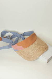 Diana raffia hat plain visor