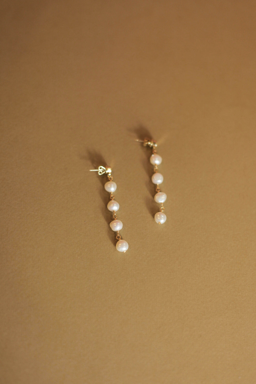 Ellis long drop pearl earrings