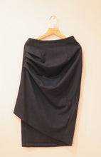 Load image into Gallery viewer, Eva black midi skirt