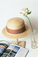 Load image into Gallery viewer, Fleming raffia boater hat