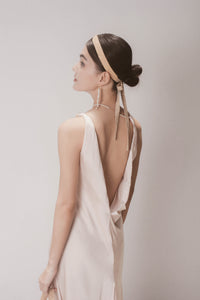 Gaia one-shoulder silk dress