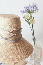 Load image into Gallery viewer, Iris raffia downturn brim hat with pearls