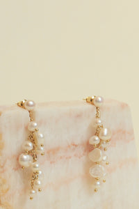 Boucles d'oreilles Isabella grappe de perles