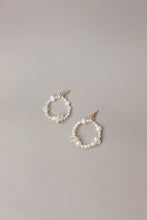 Load image into Gallery viewer, Ivoire bridal pearl hoop earrings baroque pearl keshi pearl