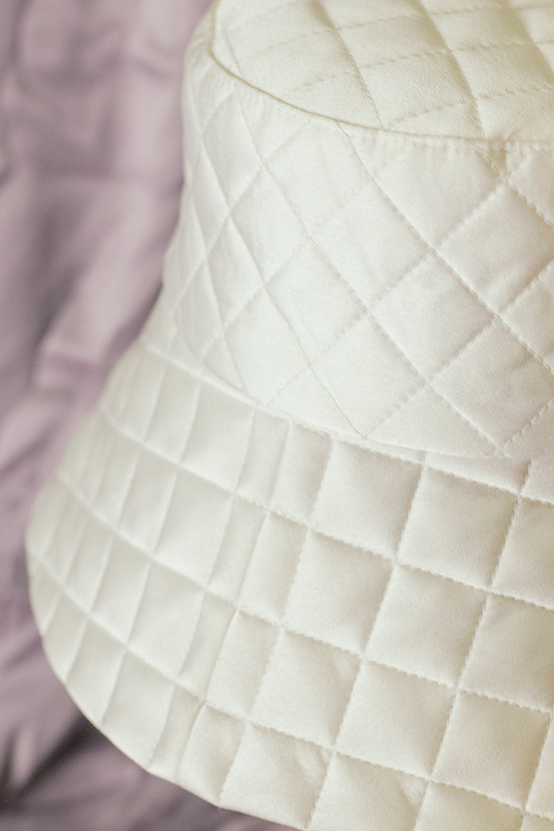 Losange silk hand-quilted hat Summer version