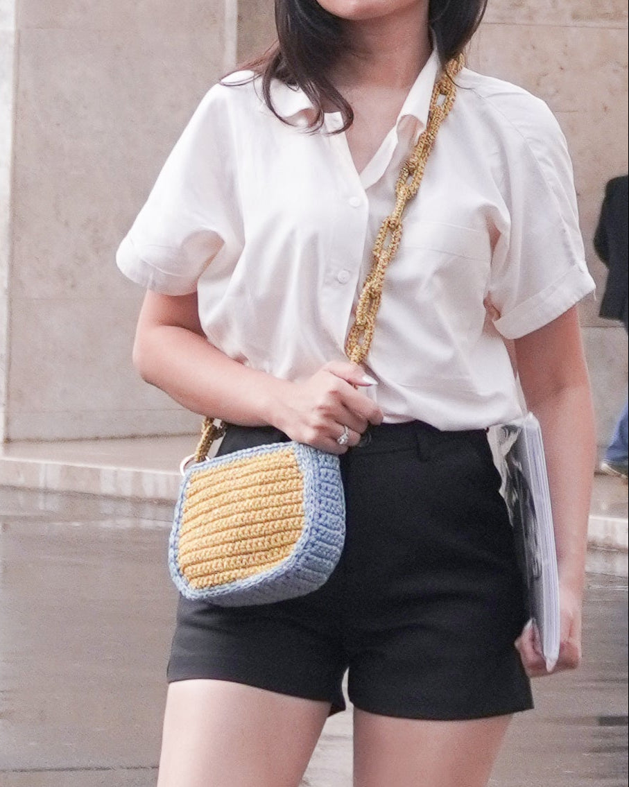Madeleine mini crochet crossbody bag by Leinne