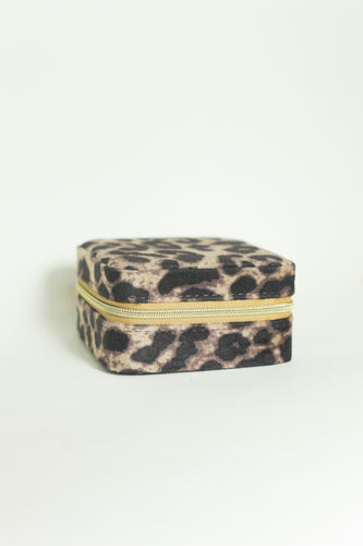 Brown leopard jewelry box