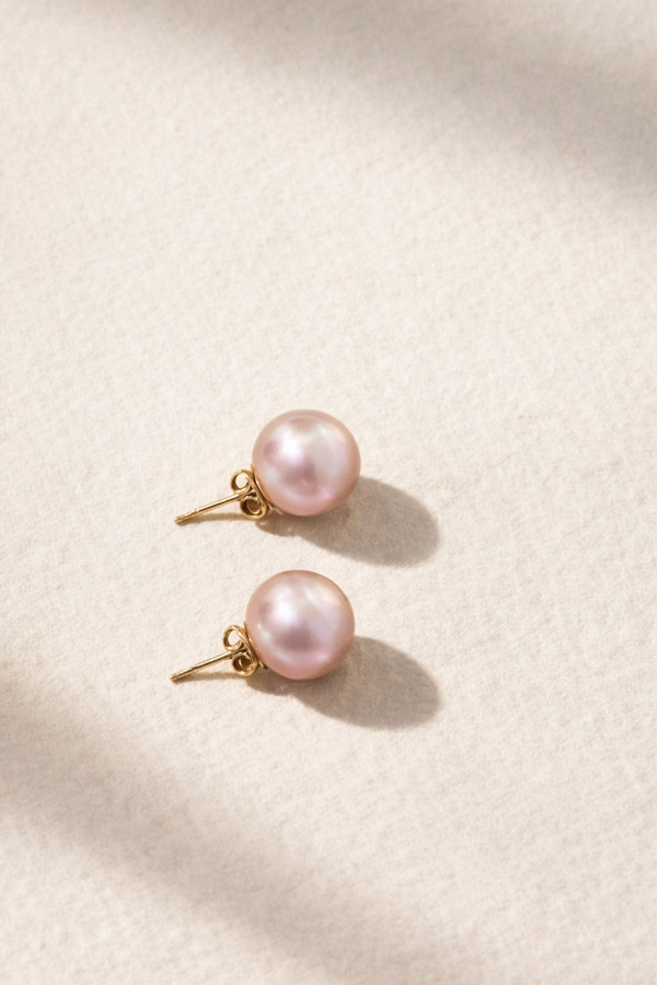 Les Lunes Sunset pearl stud earrings