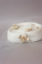 Load image into Gallery viewer, Mirabelle handwoven flowers wedding fascinator