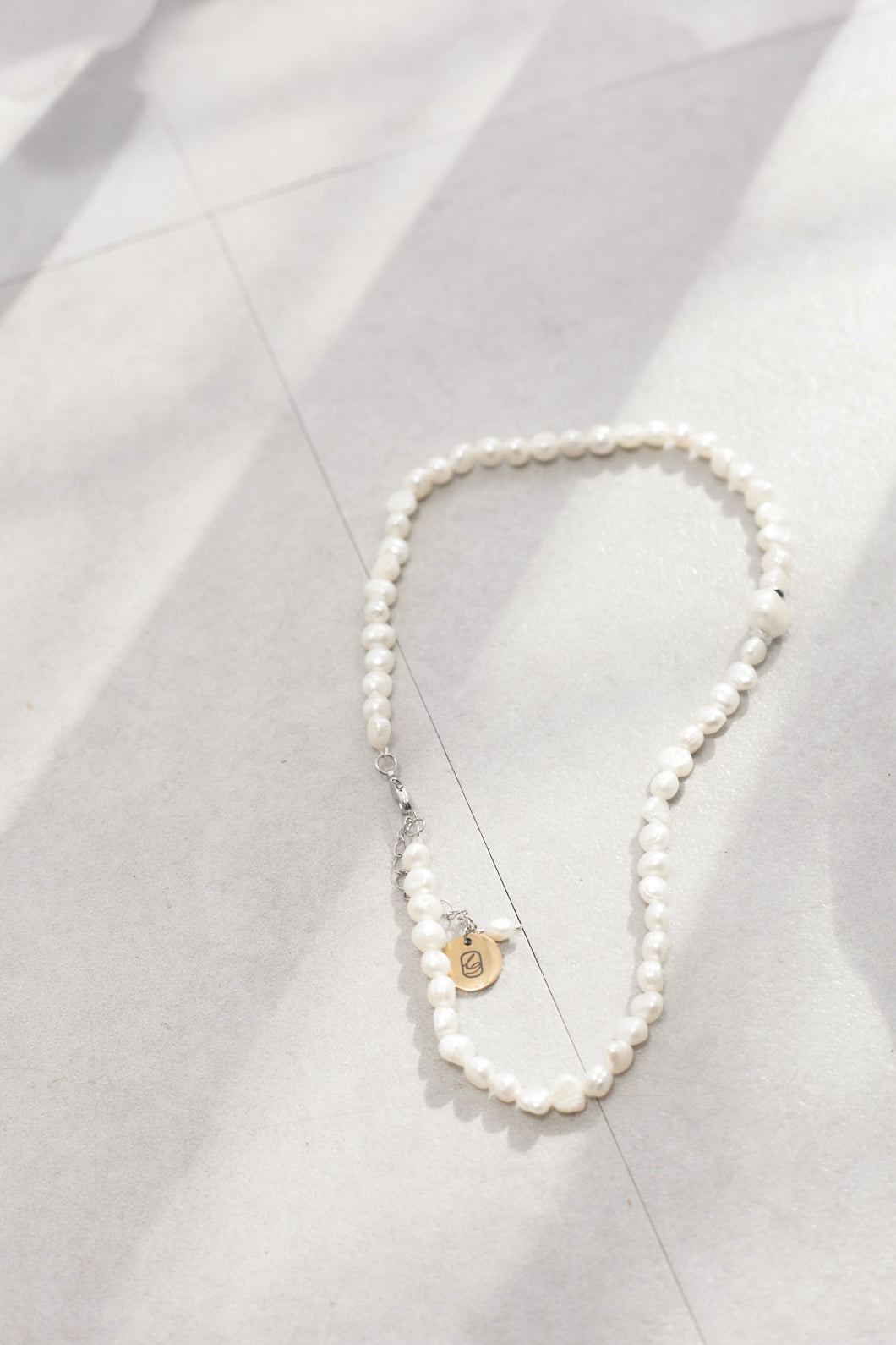 Moon Egg pearl necklace