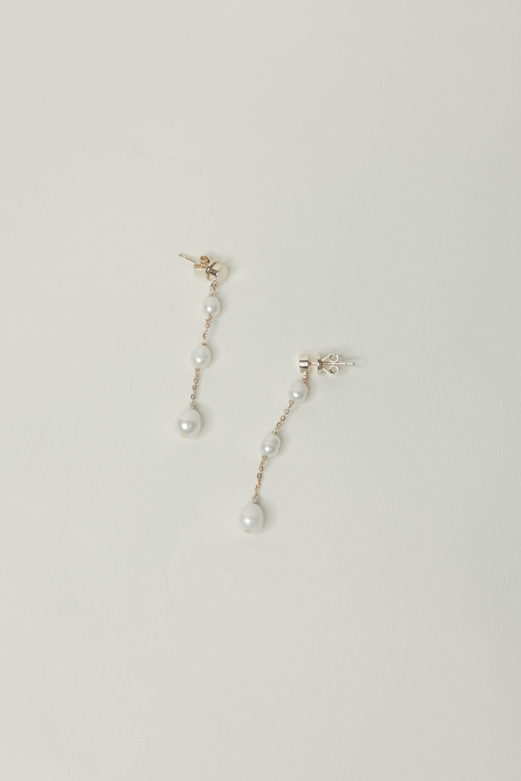 Pearl by the Yard long drop earrings