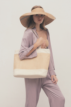 Load image into Gallery viewer, Slow Morning raffia tote bag