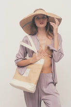Load image into Gallery viewer, Slow Morning raffia tote bag