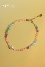 Load image into Gallery viewer, Rainbow pearl &amp; colorful semi-precious stones necklace