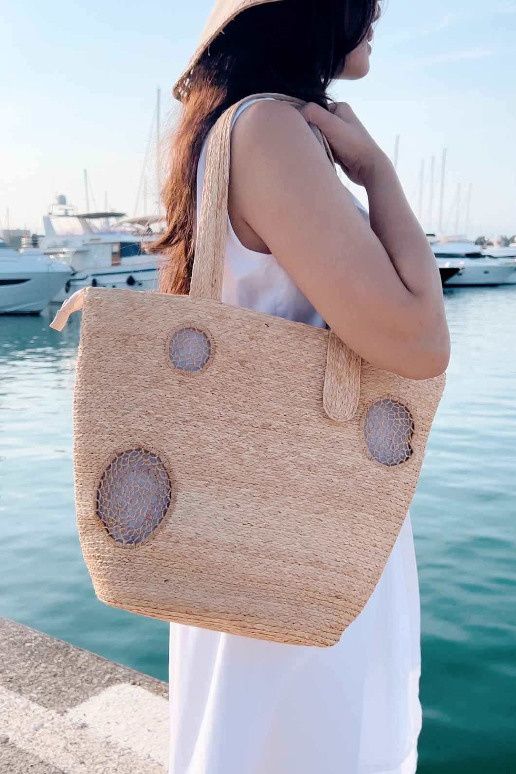 Sandra Classic raffia bag