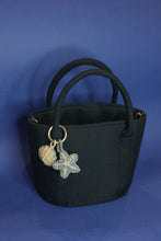 Load image into Gallery viewer, Silver starfish &amp; raffia shell charm